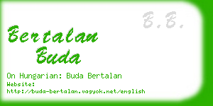 bertalan buda business card